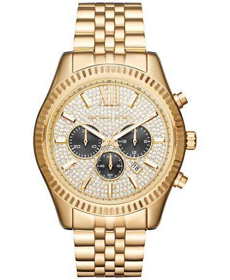 michael kors lexington gold-tone watch mk8494|lexington gold tone watch.